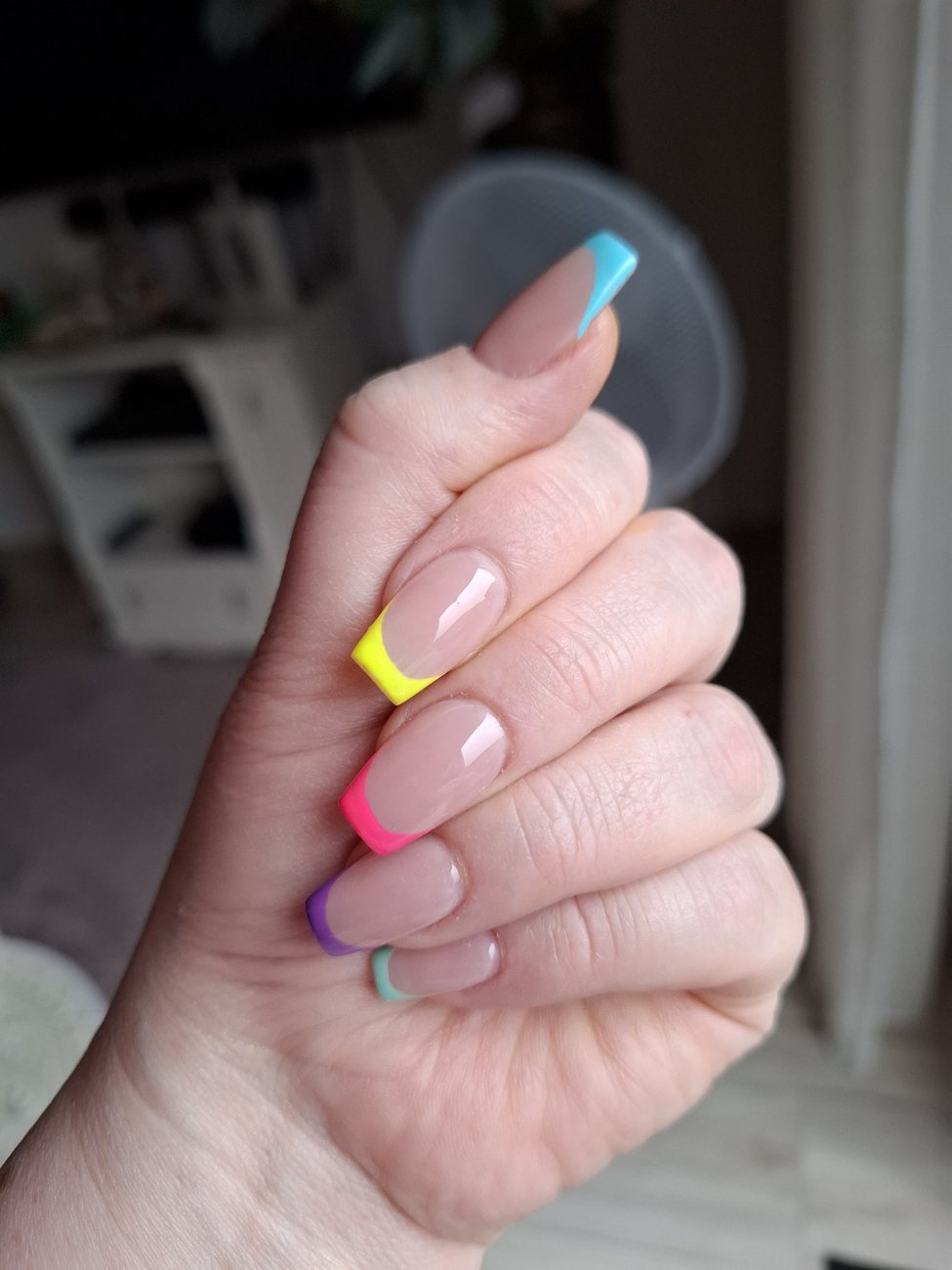 French met regenboogkleurige tips, foto van Martine Broer